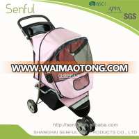 Soft sided Multi-coloured pet stroller for dogs