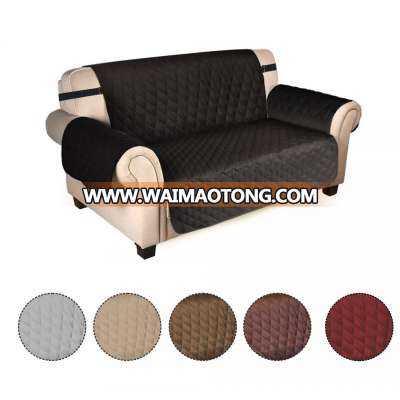 Furniture Protector Cover for Couch or Sofa: Reversible, Water Resistant Quilted Fabric Covers for Cushion & Armrest