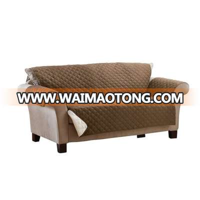 Sofa Covers, Slipcovers, Quilted Furniture Protector, Improved Anti-Slip Cover with Elastic Strap and Foam