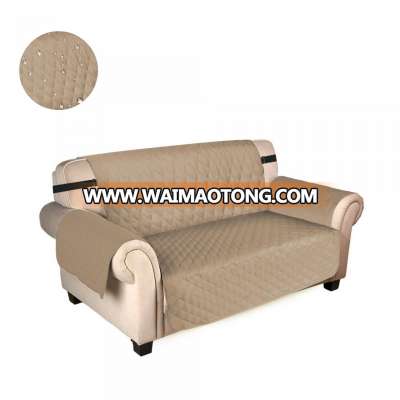 Sofa Cover with Elastic Strap Micro Suede Sofa Slipcover Stylish Furniture Protector, Sofa Cover for Pet