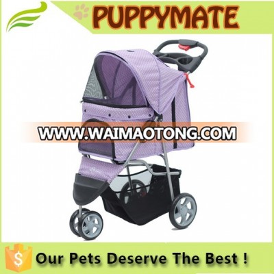 Factory Supply Three Wheels Foldable Pet Dog Stroller