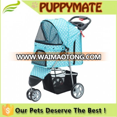 Luxury Multi-color three wheels pet dog stroller/pet trolley/pet travel strolley