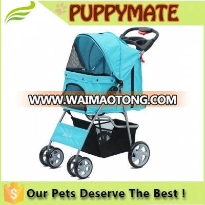 4 wheels luxury pet dog stroller/pet carriers/dog stroller